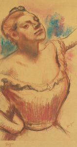 Buste de danseuse au corsage rouge