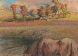 Cheval au bord de la mare