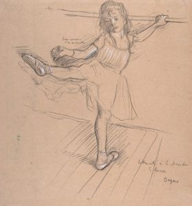 Little Girl Practicing at the Bar