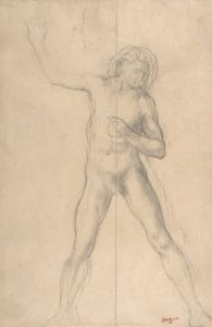Standing Nude Youth, with right arm raised