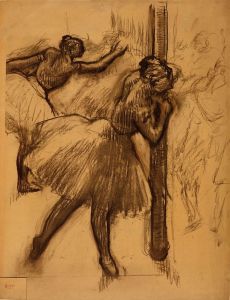 Danseuse, appuyée à une colonne