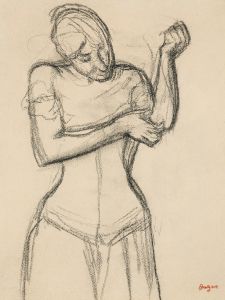 Femme en corset, vue de face