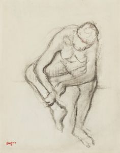 Femme nue, assise