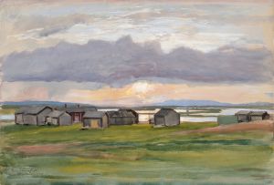 Rakennuksia rannalla