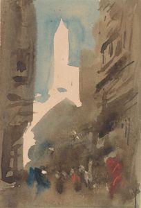 Street Scene with White Tower