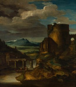 Paysage italien au tombeau