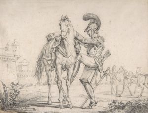 Soldier Mounting a Horse