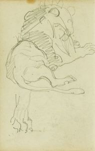 Seated lion