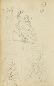 Three compositional studies of figure group