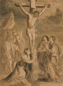 Christ on the Cross Surrounded by Virgin and Saints