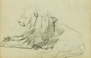 Seated lion