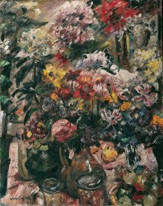 Stillleben Mit Chrysanthemen Und Amaryllis