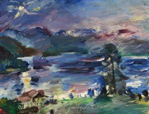 Walchensee, aufgehender Mond