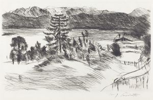 Large Walchen Sea Landscape