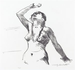 Female Nude Defending Herself