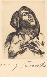 Monk Gazing Upward