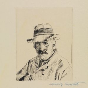 Selbstbildnis im Strohhut