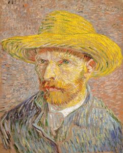 Self-Portrait with a Straw Hat