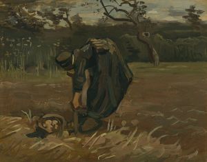 Peasant Woman Digging Potatoes