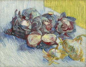 Red cabbages and onions