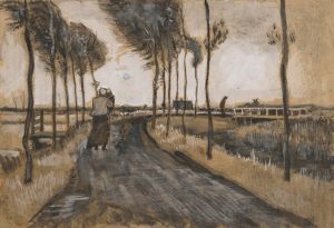 Landschap met Lopende Vrouw