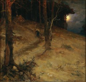 A moonlit night in the forest