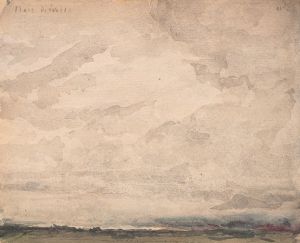Regnerischer Himmel über einer Seelandschaft