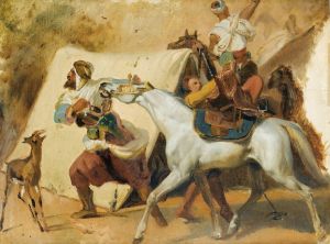 Study for the attack of Abd el Kader ‘s Smalah by the Duke d’Aumale