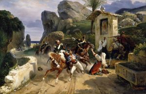 Italian Brigands Surprised By Papal Troops