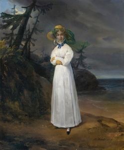 Portrait of the Widow Comtesse Jean-Henri-Louis Greffulhe, née Marie-Françoise-Célestine de Vintimille du Luc, later Comtesse Philippe-Paul de Ségur , in a Landscape