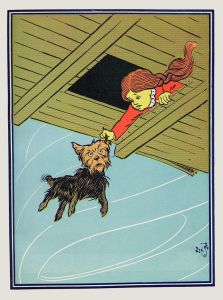 She caught Toto by the ear