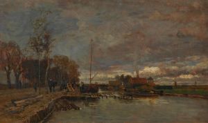 Kanal bei Amsterdam