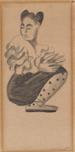 Portrait of Janet Braguin in the style of Jean Charlot