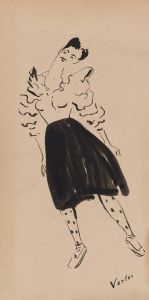 Portrait of Janet Braguin in the style of Marcel Vertes