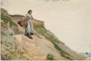 Girl Carrying a Basket