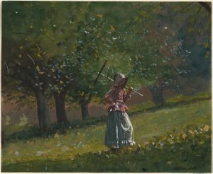Girl with Hay Rake