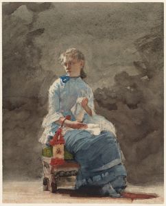 Young Woman Sewing