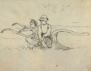 Boy and Girl on a Plow