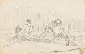 Canoe with Three Men