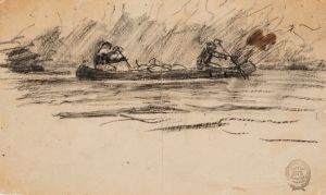 Canoe with Two Men