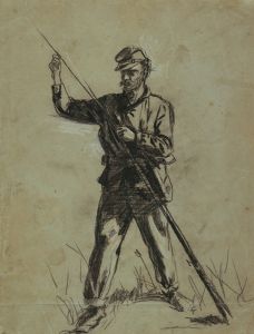 Cavalry Soldier Loading a Rifle