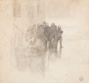 Fishermen in Oilskins, Cullercoats, England