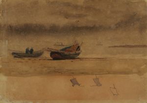 Stern View of Two Rowboats, England