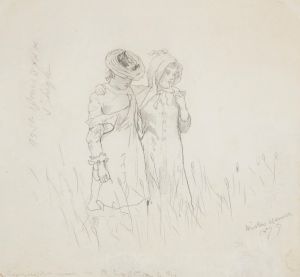 Two Girls in a Field