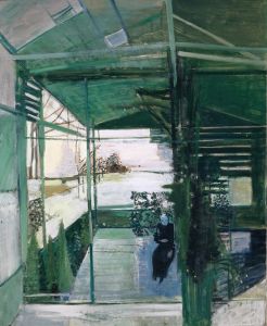 Old Woman in Greenhouse