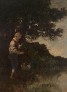 Boy fishing