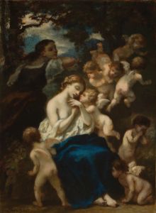 A nymph with cupids