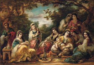 Oriental ladies at leisure