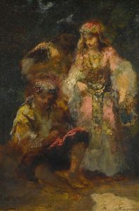 Groupe de bohémiennes en forêt