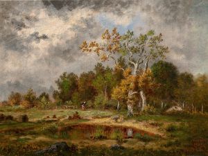 Fagotière à l’orée d’un bois près d’une mare